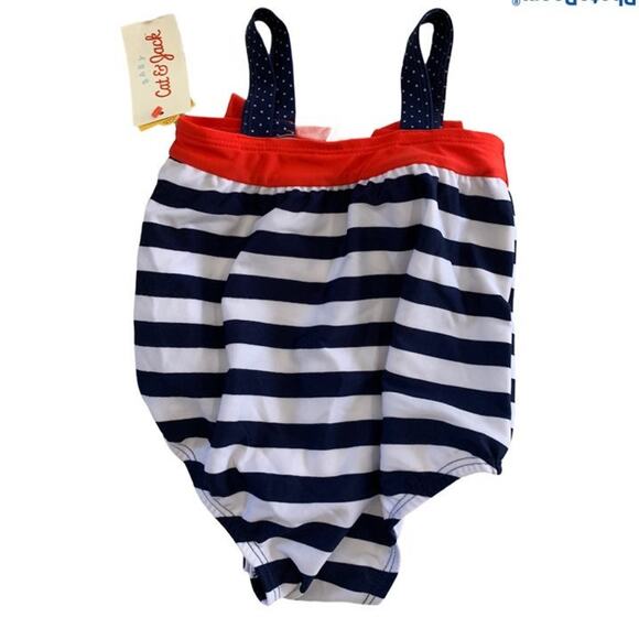 Cat and Jack Girls 6-9M One Piece Swimsuit UPF 50+ Rating UV Protection NEW - Picture 2 of 5